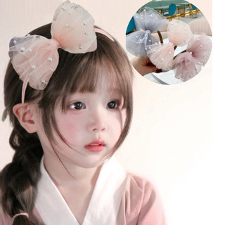 Bờm cài tóc ren đính ngọc trai nhân tạo đi tiệc cho bé siêu xinh BT77