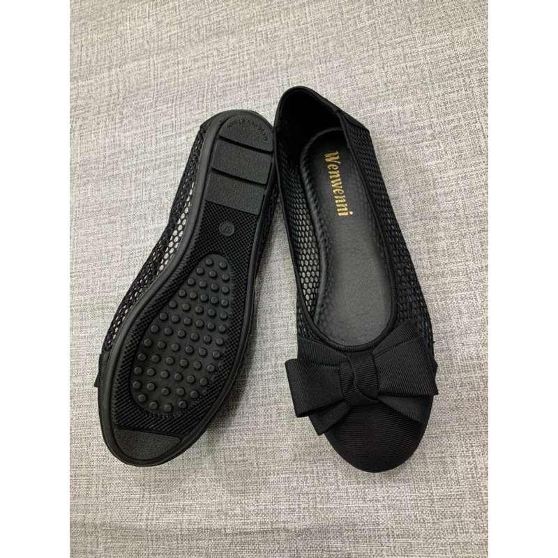 Giày búp bê lưới thoáng phối nơ kép siêu xinh êm mềm vô đối