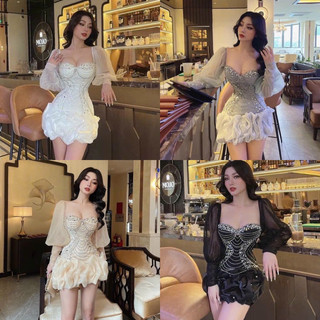 ĐẦM BODY BÈO KẾT PALE ĐÍNH ĐÁ