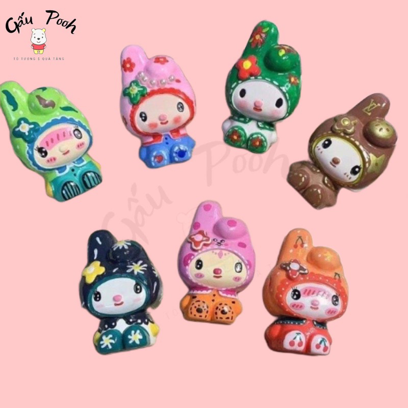 Tô Tượng Thạch Cao Thỏ Melody Size Mini 5cm ( Không Kèm Màu Cọ)