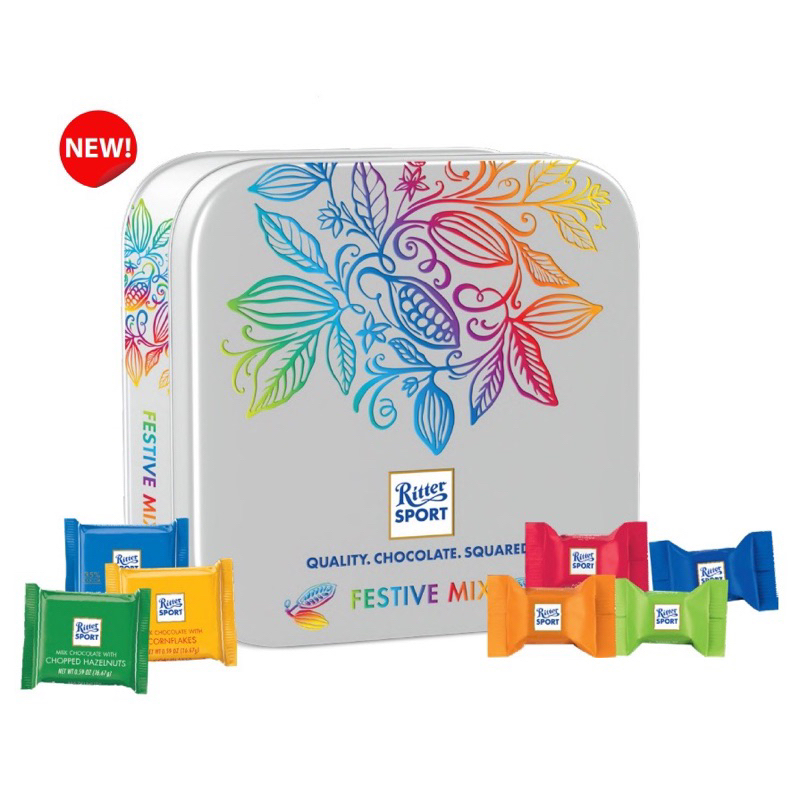 (Siêu sale) Socola Mini Hỗn Hợp Ritter Sport Festive Mix 296g date 30/6