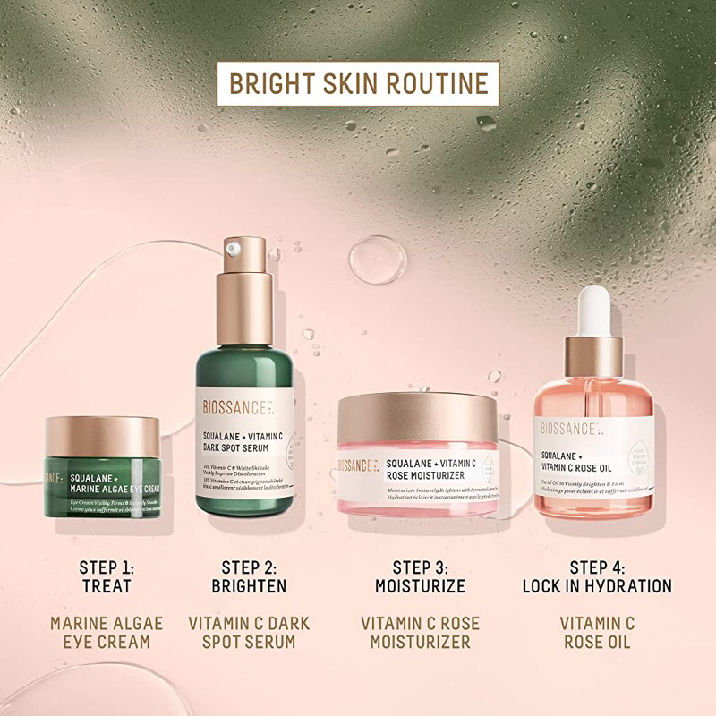 Kem dưỡng ẩm và làm sáng mịn da Biossance SQUALANE + VITAMIN C ROSE MOISTURIZER