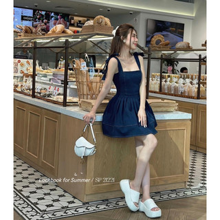 ĐẦM JEAN 2S CỘT VAI
