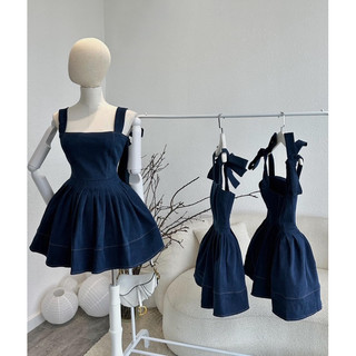 ĐẦM JEAN 2S CỘT VAI