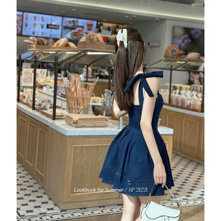 ĐẦM JEAN 2S CỘT VAI