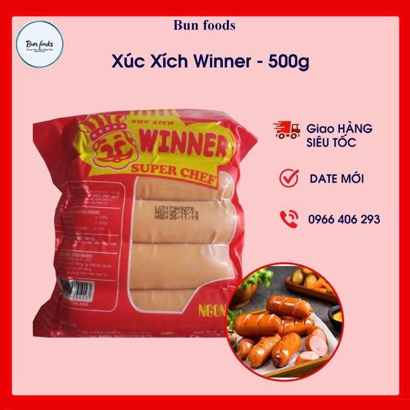 Xúc Xích Winner CP 500gr-Giao hàng Hà Nội