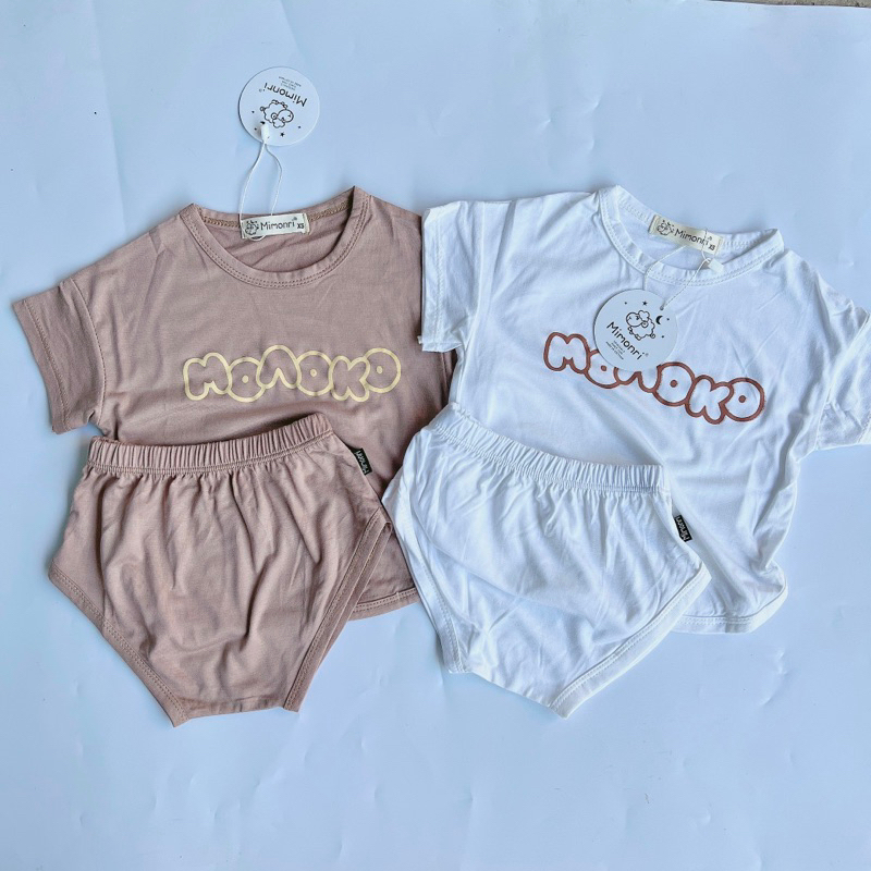 Set bộ tay ngắn quần chip thun lạnh cho bé 3-15kg