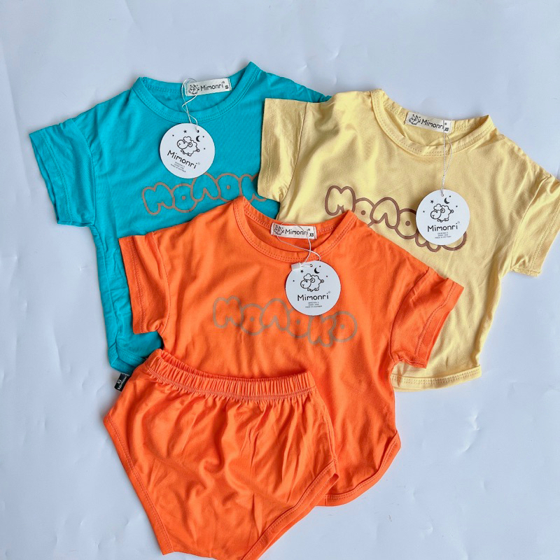 Set bộ tay ngắn quần chip thun lạnh cho bé 3-15kg