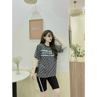sét bộ lửng thun cotton phối 3d