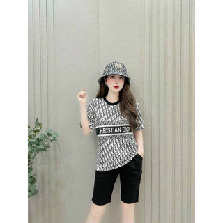 sét bộ lửng thun cotton phối 3d