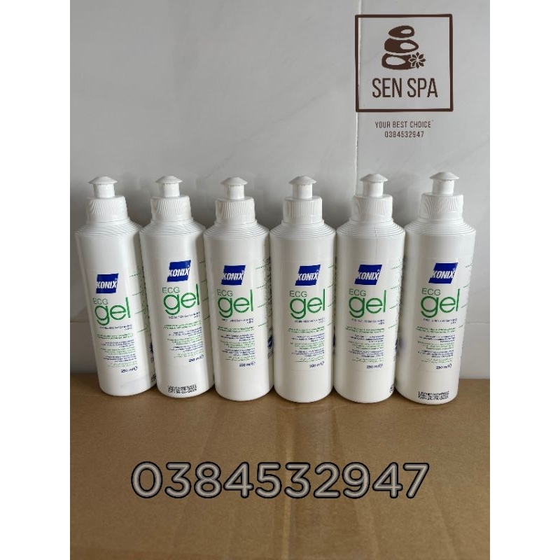 Gel lạnh dùng cho máy triệt lông, gel siêu âm Konic 250ml  - Gel ECG