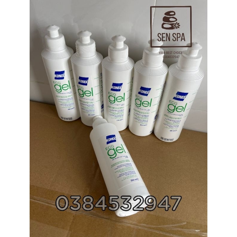 Gel lạnh dùng cho máy triệt lông, gel siêu âm Konic 250ml  - Gel ECG