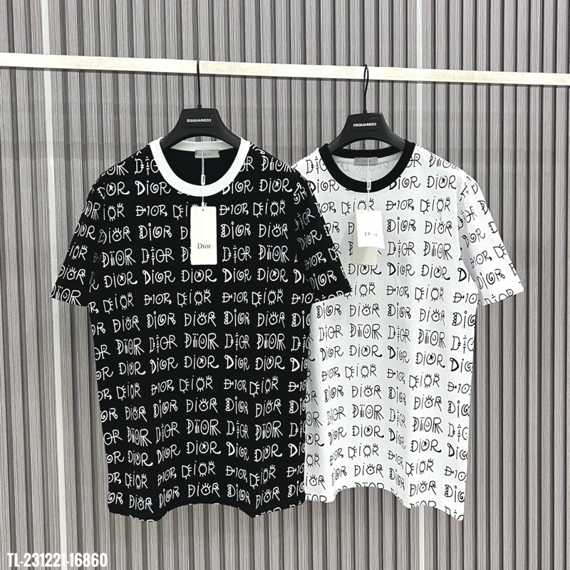 Áo Dior Cổ Tròn Phối Chữ Toàn Thân • MinWay Store