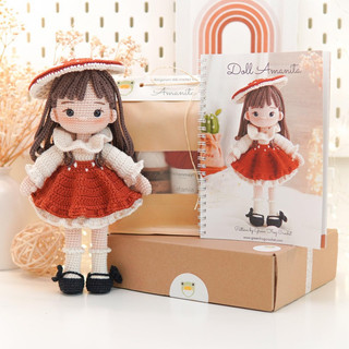 Búp bê amanita handmade bằng len cao cấp - an toàn cho bé - thú bông handmade đan móc thủ công bằng tay
