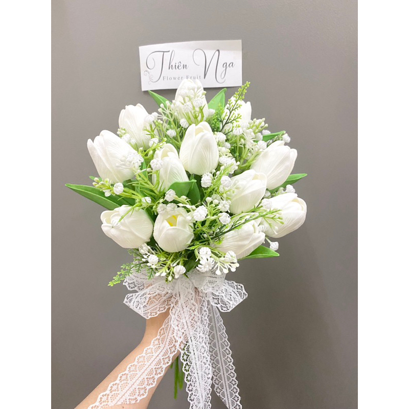 Hoa Tulip hoa cưới hoa giả hoa lụa