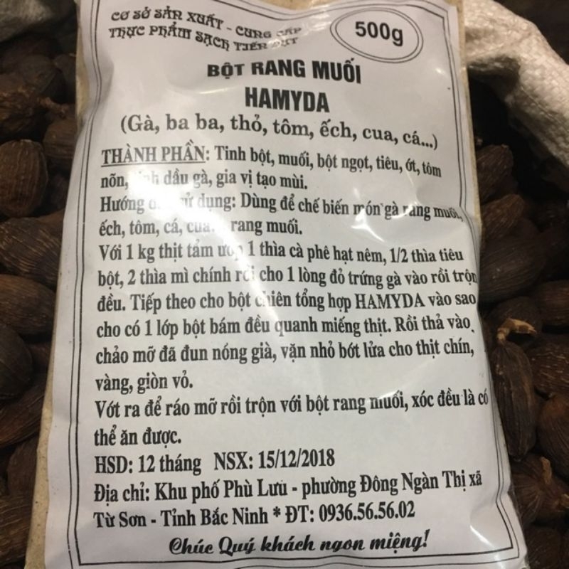 Bột Rang Muối Gói Trắng Hamyda 500g