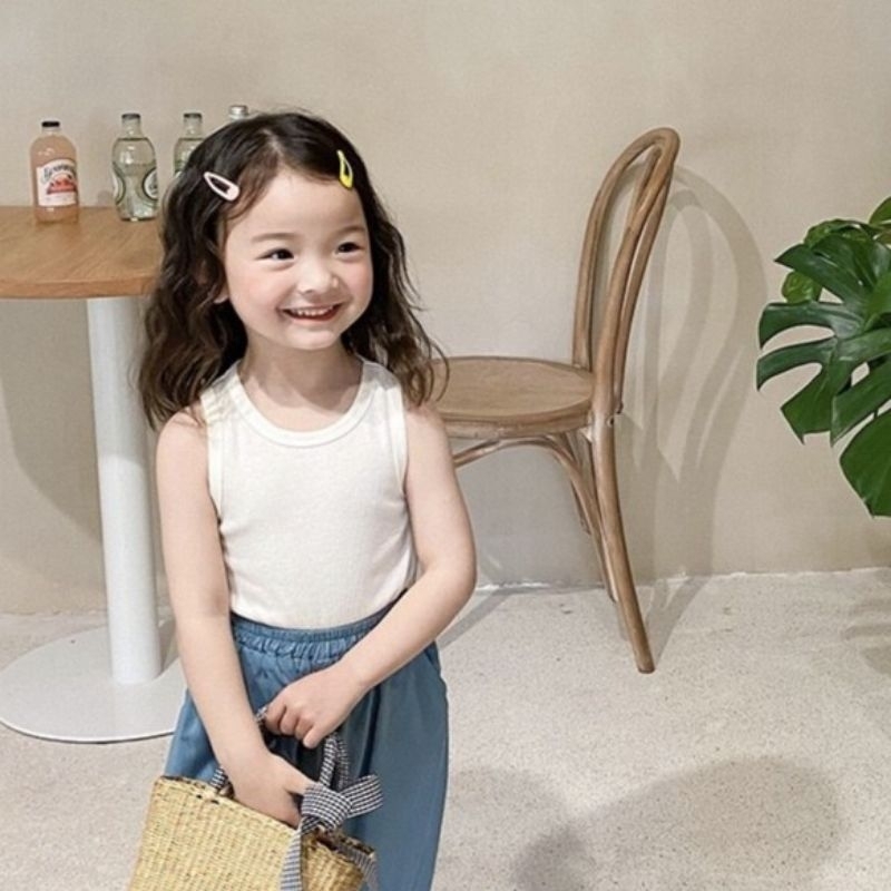 ÁO BA LỖ TRẮNG 100% COTTON CHO BÉ