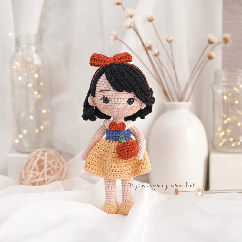 Búp bê Bạch Tuyết Handmade bằng len Cao cấp