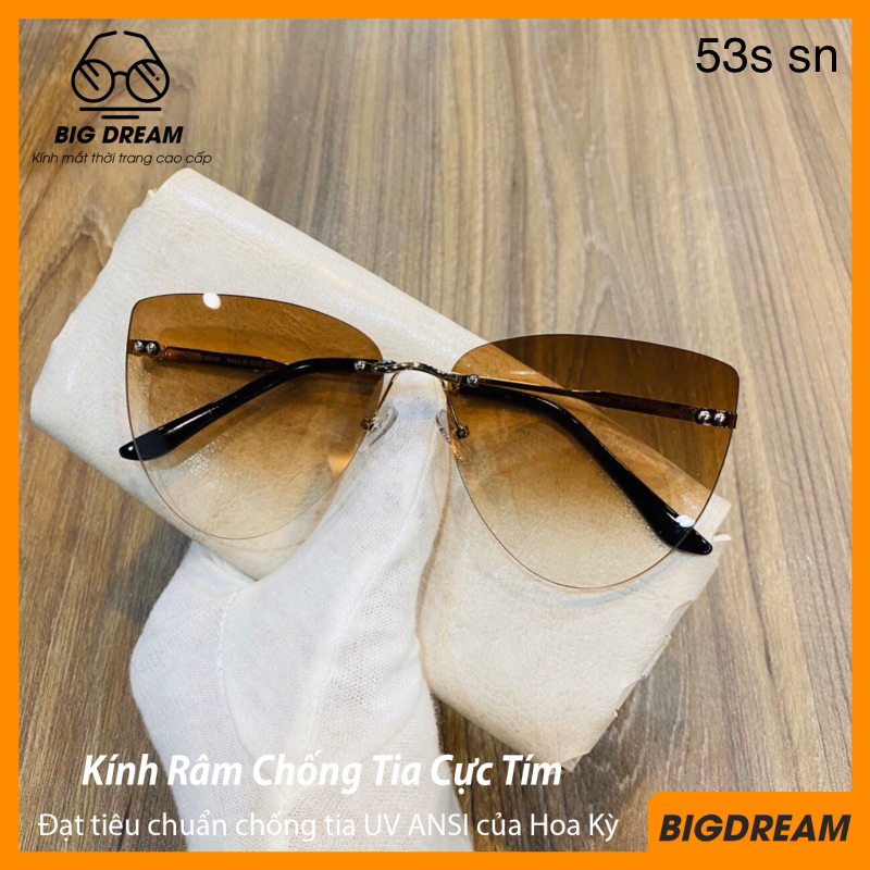 Kính mát Meo meo mã 53 s (tặng hộp mica + khăn)