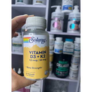 [ Mỹ ] Vitamin D3+ K2  Solaray 60 viên