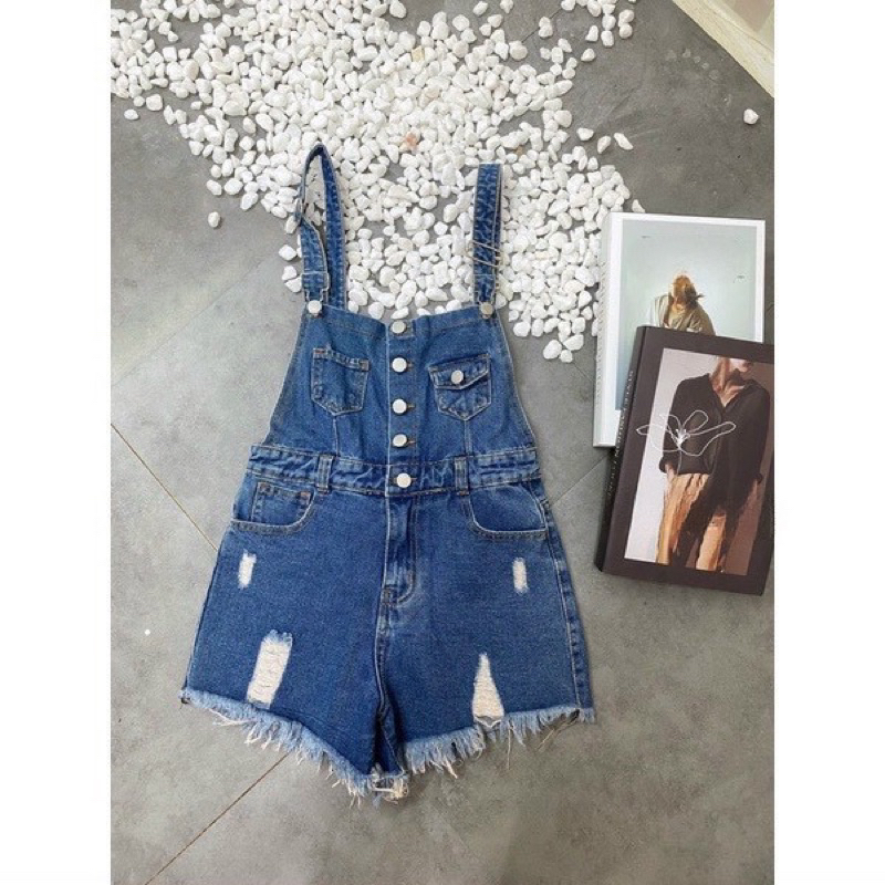 Yếm jean quần short 4 màu | BigBuy360 - bigbuy360.vn