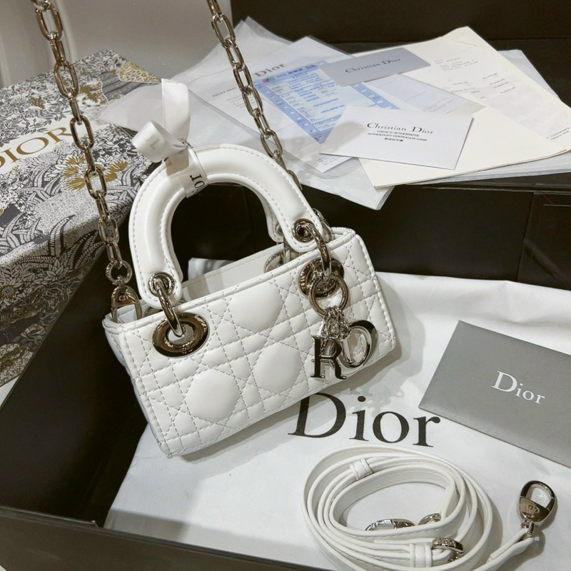 Túi Xách Di. Or Ngang Tag Bạc 2 Size