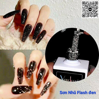 Sơn gel nhũ Flash đen Vendeeni