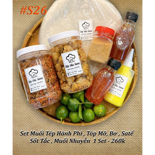 Combo bánh tráng muối tép hành phi tóp mỡ mix toping