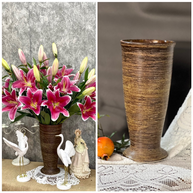 LỌ HOA DÁNG LY LOE THON 33CM GỐM SỨ BÁT TRÀNG