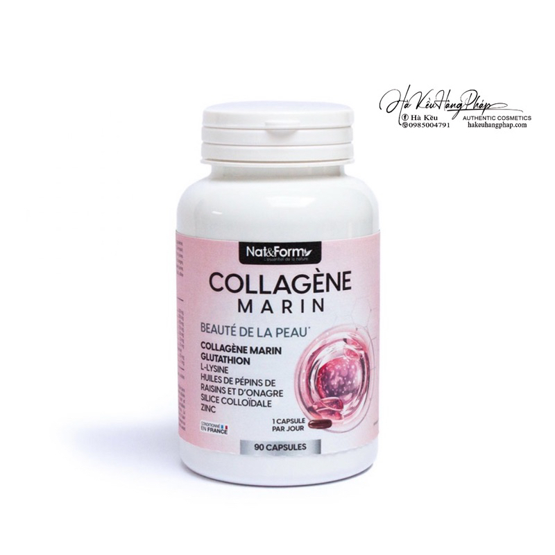 Viên collagen Marin Nat&form Pháp dưỡng trắng da, chống lão hóa