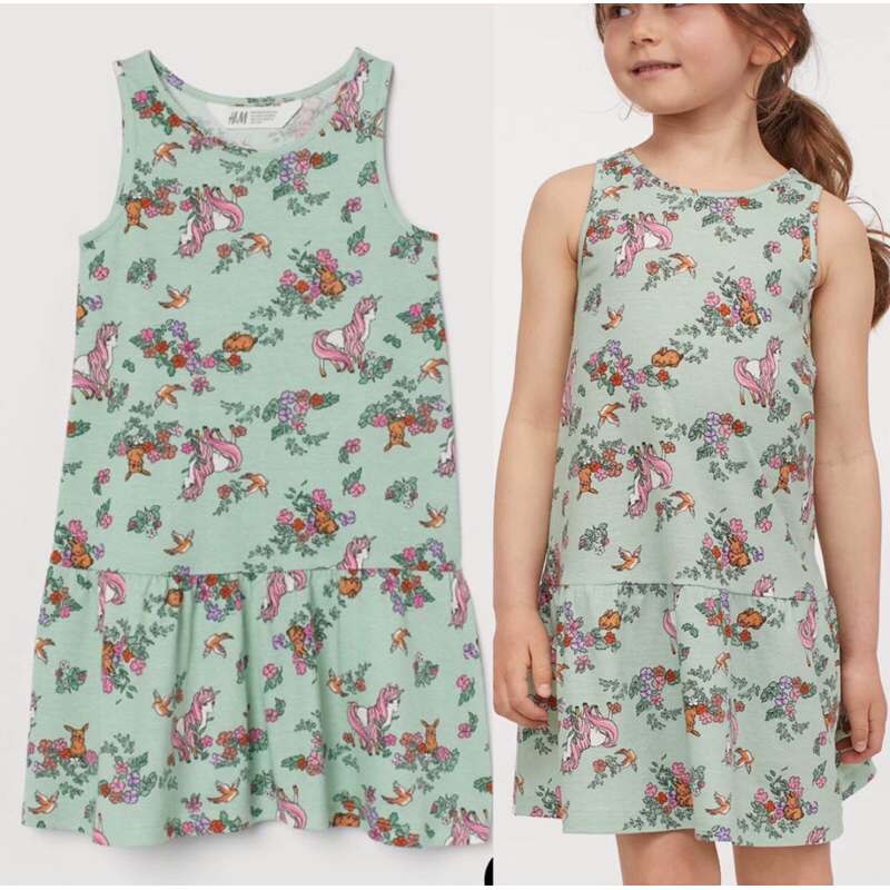 Váy cotton Hm cho bé