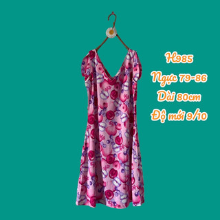 H985 VÁY NHẬT HỌA TIẾT DẠO PHỐ CLASSIC