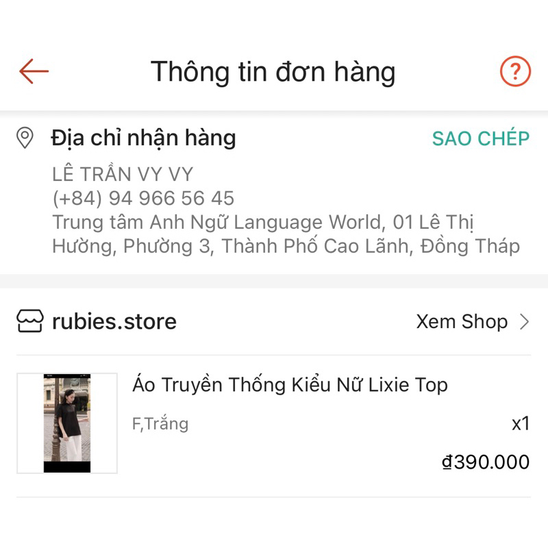 Rubies thanh lý lixie top trắng new 100%