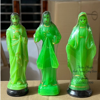 Tượng công giáo - tượng dạ quang đức mẹ maria, mẹ ban ơn thánh giuse 15cm để xe ô tô, để bàn quà tặng công giáo