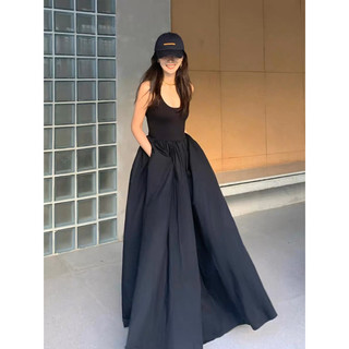 Đầm Dây Gân Phối Kate Form Maxi Basic CGZR