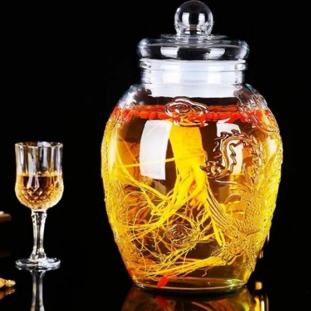 Bình thuỷ tinh ngâm rượu Long Phụng 20L