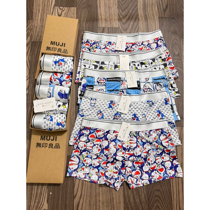 Combo 4 quần sịp quần lót nam thun lạnh doremon hoạt hình 4 chiều