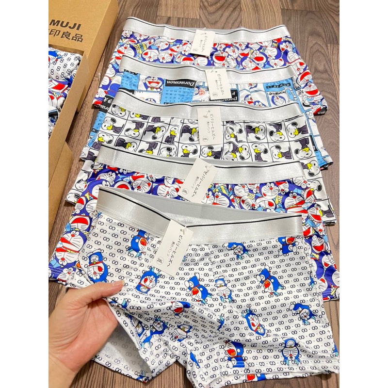 Combo 4 quần sịp quần lót nam thun lạnh doremon hoạt hình 4 chiều