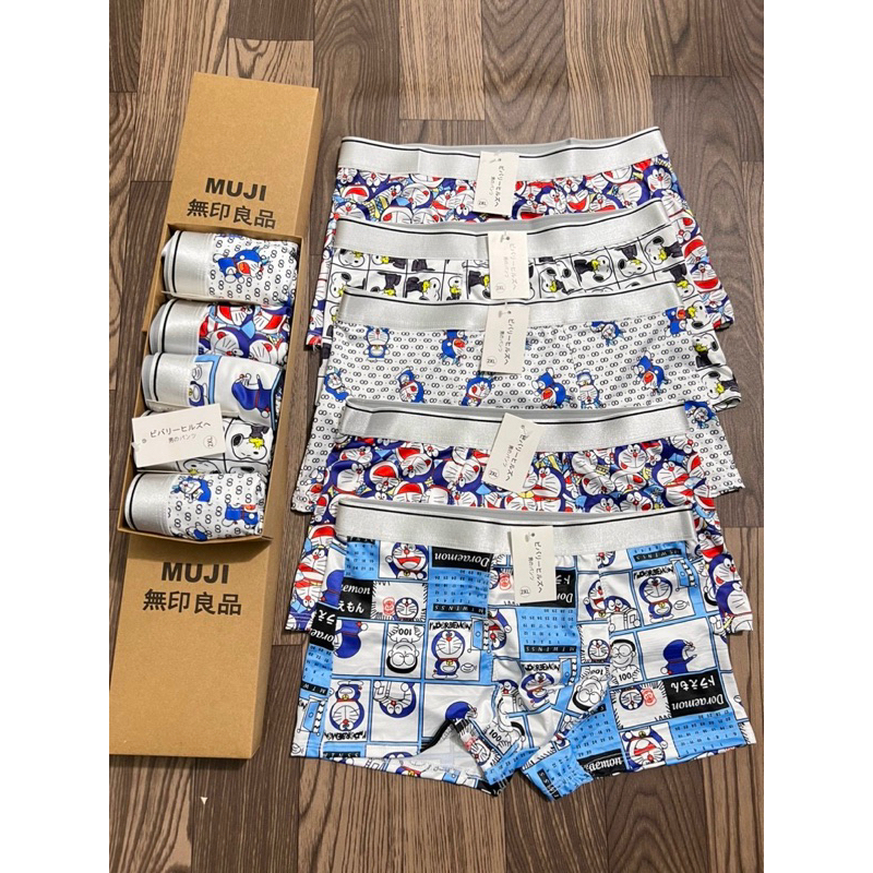 Combo 4 quần sịp quần lót nam thun lạnh doremon hoạt hình 4 chiều