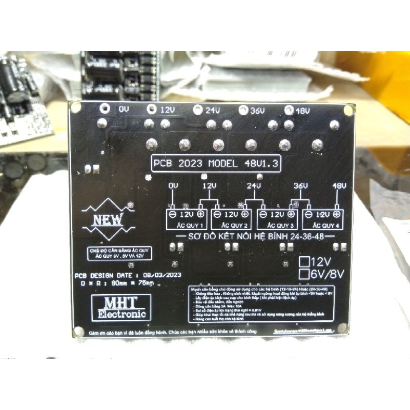 Mạch Cân Bằng Ắc Quy,  Bình Ắc Quy Lithium loại 4 Bình Hệ 48V