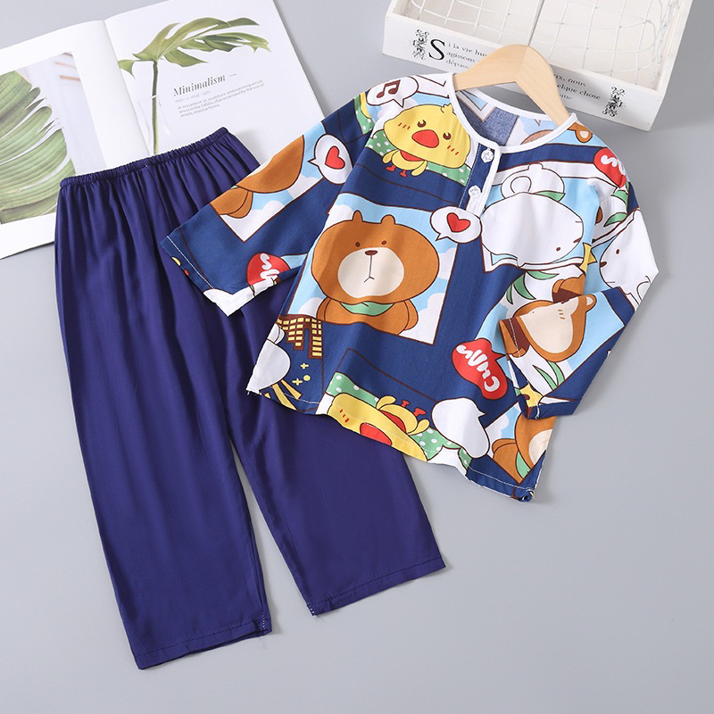 Bộ tole lanh cho bé trai chất mềm, mát size đại 12- 31kg