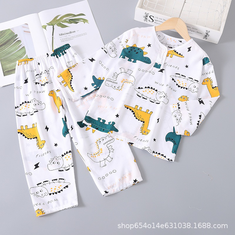 Bộ tole lanh cho bé trai chất mềm, mát size đại 12- 31kg