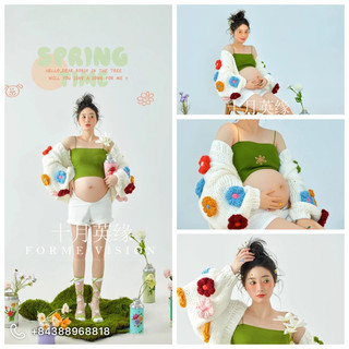 Trang phục bầu đáng yêu concept chụp ảnh studio