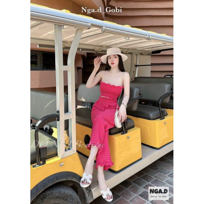 Set nhún quần suông bèo loại đẹp ( ảnh thật trải sàn )