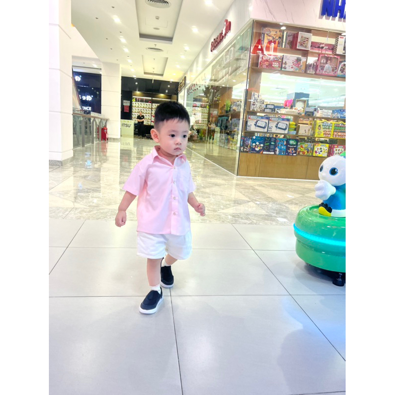 ÁO SƠ MI TAY NGẮN 4 MÀU HỒNG, NÂU, TRẮNG, XANH