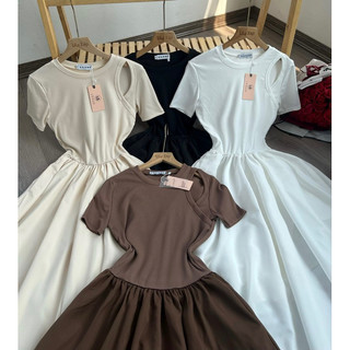 Váy maxi hở vai chân váy 2 lớp