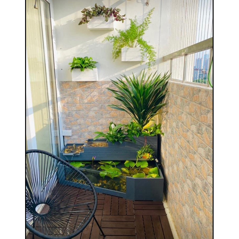 Bể cá tiểu cảnh làm theo kích thước yêu cầu.