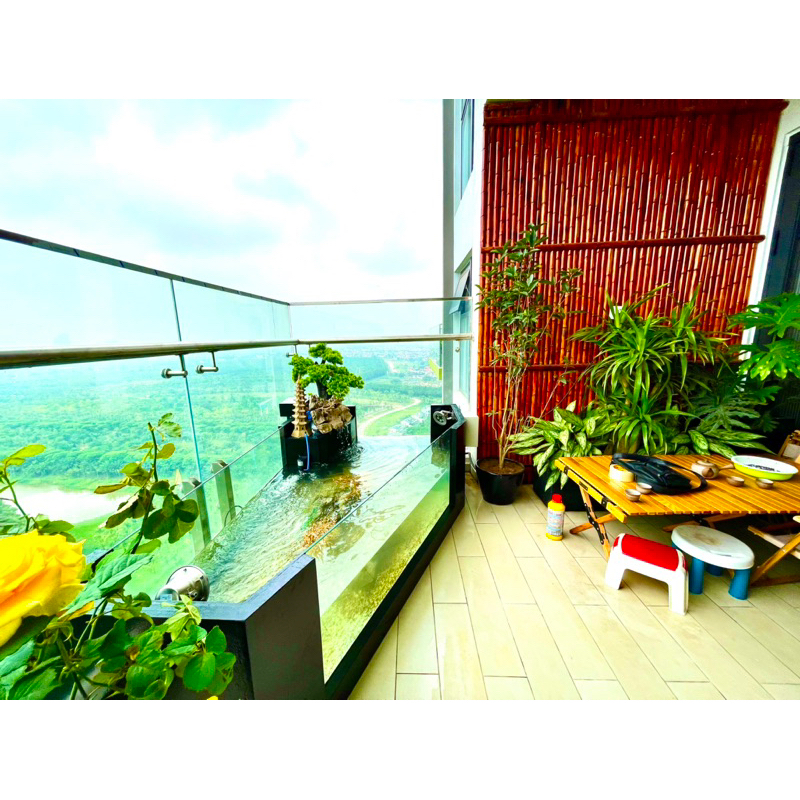 Bể cá tiểu cảnh làm theo kích thước yêu cầu.