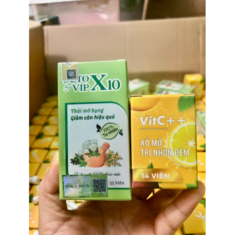 Detox x10 chính hãng Thái Lan, giãm mỡ bụng hiệu quả, 1 hộp 55 viên