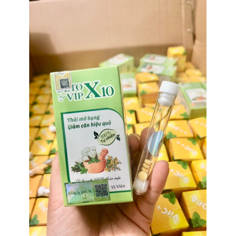 Detox x10 chính hãng Thái Lan, giãm mỡ bụng hiệu quả, 1 hộp 55 viên